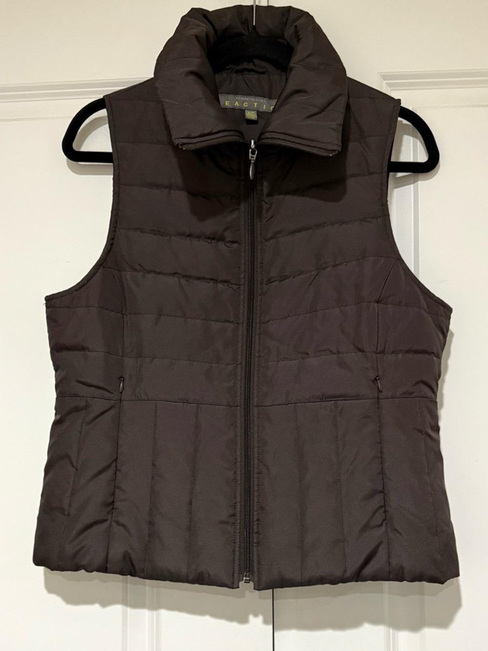 Kenneth Cole Reaction Chocolate Brown Quilted Puffer Vest